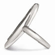 Stainless Steel Polished Grey Glass Ring