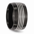 Stainless Steel Polished Black IP-plated 12.00mm Band