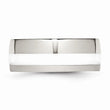 Stainless Steel Polished White Ceramic Inlay 9.00mm Band