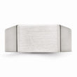 Stainless Steel Polished and Brushed Signet Ring