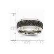 Stainless Steel Polished 1/3ct tw. Diamond 10.00mm Band