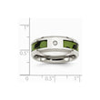 Stainless Steel Polished Camouflage 0.035ct. Diamond 8mm Band