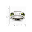 Stainless Steel Polished Camouflage 1/10ct. tw. Diamond 8mm Band