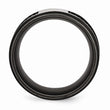 Stainless Steel Black IP-plated w/ Rubber Inlay Ring