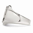 Stainless Steel Polished w/ Sterling Silver Praying Hands Ring