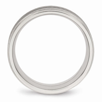Stainless Steel Polished Grooved Ring