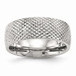 Stainless Steel Polished Textured Ring