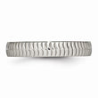 Stainless Steel Polished Textured Ring