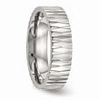Stainless Steel Polished Textured Ring