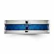 Stainless Steel Polished Blue IP-plated 7.00mm Band
