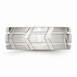 Stainless Steel Grooved 8mm Brushed & Polished Band