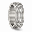 Stainless Steel Polished Grooved Ring