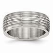 Stainless Steel Polished Grooved Ring