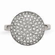 Stainless Steel Polished w/ Preciosa Crystal Circle Ring