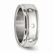 Stainless Steel Polished Grooved Ring