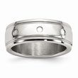 Stainless Steel Polished Grooved Ring