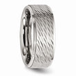 Stainless Steel Brushed and Polished Textured Band