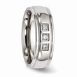 Stainless Steel Polished with CZ Ring