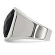 Stainless Steel Polished with Solid Black Carbon Fiber Ring