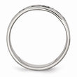 Stainless Steel Fancy Design Antiqued 8mm Ridged Edge Band