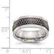 Stainless Steel Polished Black IP-plated 7.80mm Band