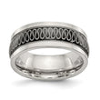 Stainless Steel Polished Black IP-plated 7.80mm Band