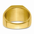 Stainless Steel Polished Yellow IP-plated Signet Ring