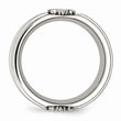 Stainless Steel Fleur de lis 10mm Brushed & Polished Band