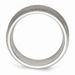Stainless Steel Polished and Satin Beveled Edge 8mm Band
