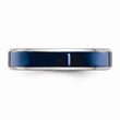 Stainless Steel Polished Blue IP-plated 5.00mm Band