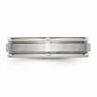 Stainless Steel Grooved Edge 6mm Satin and Polished Band