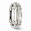 Stainless Steel Grooved Edge 6mm Satin and Polished Band