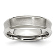 Stainless Steel Concave Beveled Edge 6mm Brushed/Polished Band