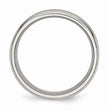 Stainless Steel Beveled Edge Concave 8mm Brushed Band