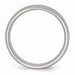 Stainless Steel Grooved 8mm Brushed and Polished Band