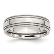 Stainless Steel Grooved and Beaded 6mm Polished Band