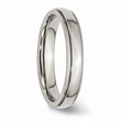 Stainless Steel Grooved and Beaded 4mm Polished Band