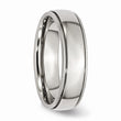 Stainless Steel Grooved and Beaded 6mm Polished Band