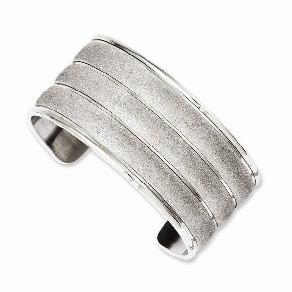Stainless Steel Laser Cut Cuff Bangle