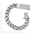 Stainless Steel Polished w/ID Plate 8.5in Bracelet