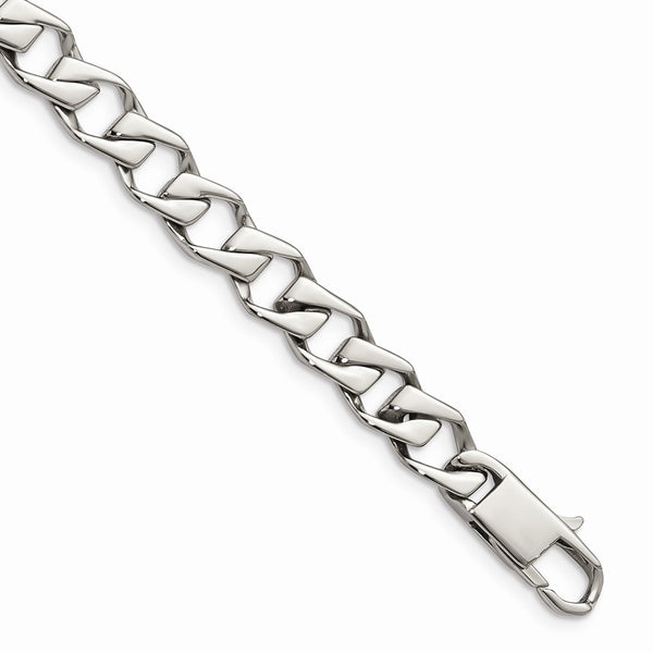 Stainless Steel Polished Fancy Link 8.5in Bracelet