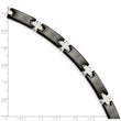 Stainless Steel Black-plated 8in Bracelet