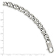 Stainless Steel Square Link 8.5in Bracelet
