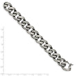 Stainless Steel Antiqued & Polished Links 8.5in Bracelet