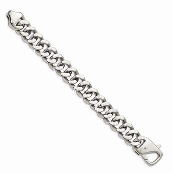 Stainless Steel Polished Heavy Link 8.5in Bracelet