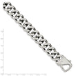 Stainless Steel Polished Heavy Link 8.5in Bracelet