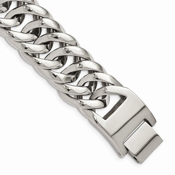 Stainless Steel Polished Fancy Links 9in Bracelet