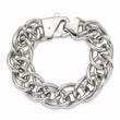 Stainless Steel Large & Small Ovals 8.25in Bracelet