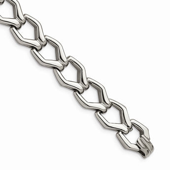 Stainless Steel Polished Fancy Link 8.5 Bracelet