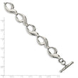 Stainless Steel Polished Fancy Link 8.25in Toggle Bracelet